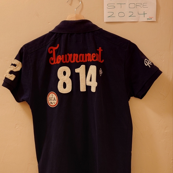 Y2K 2010s Scotch & Soda Short Sleeve Polo Navy Shirt 8 14 San Diego CA - Picture 8 of 13
